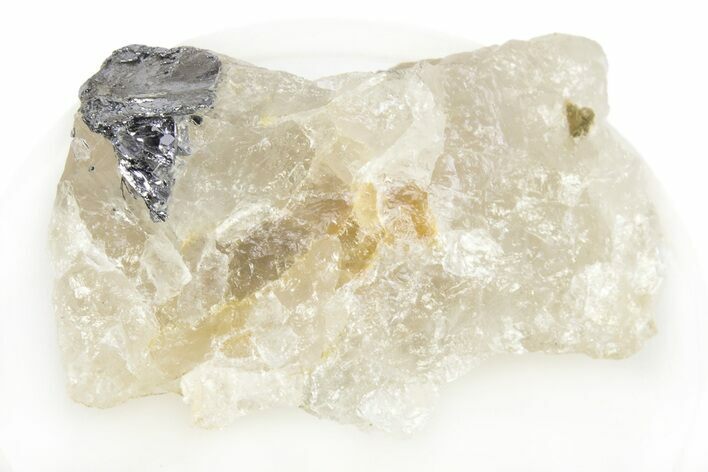 Gleaming Molybdenite in Quartz - La Corne, Canada #260840